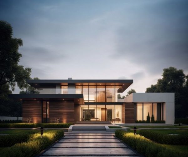 photo of modern house. AI generated Image by rawpixel.