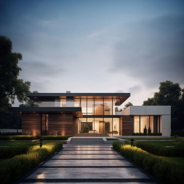 photo of modern house. AI generated Image by rawpixel. photo of modern house. AI generated Image by rawpixel.